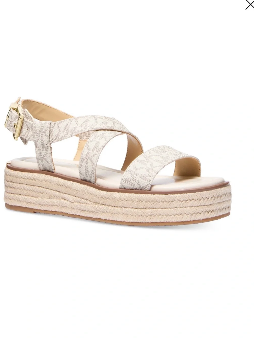 New! Michael Kors -Women's Lynn Buckle Espadrille Sandals